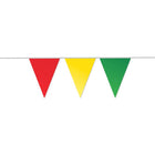 Vlaggenlijn - 10 meter  -  rood/geel/groen - Brandvertragend