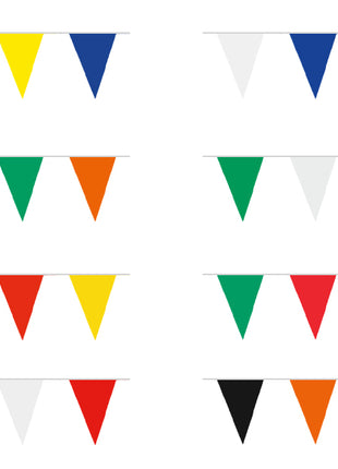 Bunting - 10 meters - 20 x 30 cm - two-tone