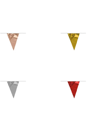 Bunting - 10 meters - 20 x 30 cm - metallic