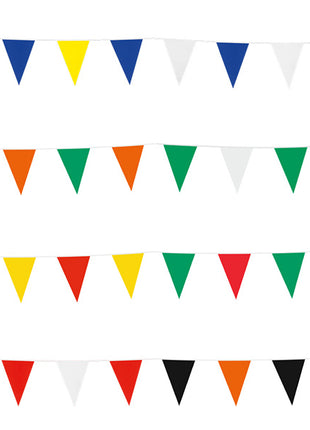 Bunting - 10 meters - 20 x 30 cm - two-tone