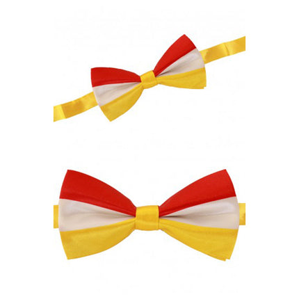 Carnaval vlinderdas rood/wit/geel