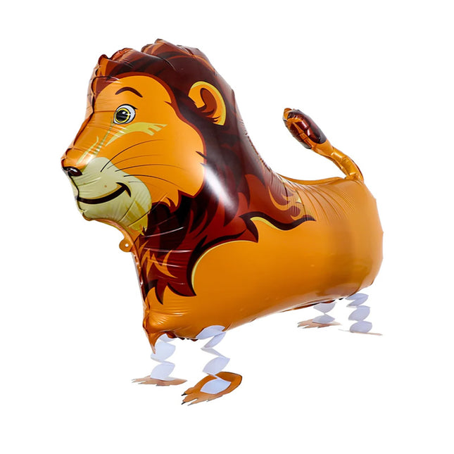 Wandelende leeuw Folieballon - 54 x 63 cm