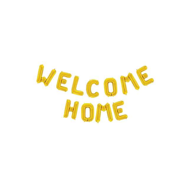 Folieballon - 40 cm - Welcome Home - goud