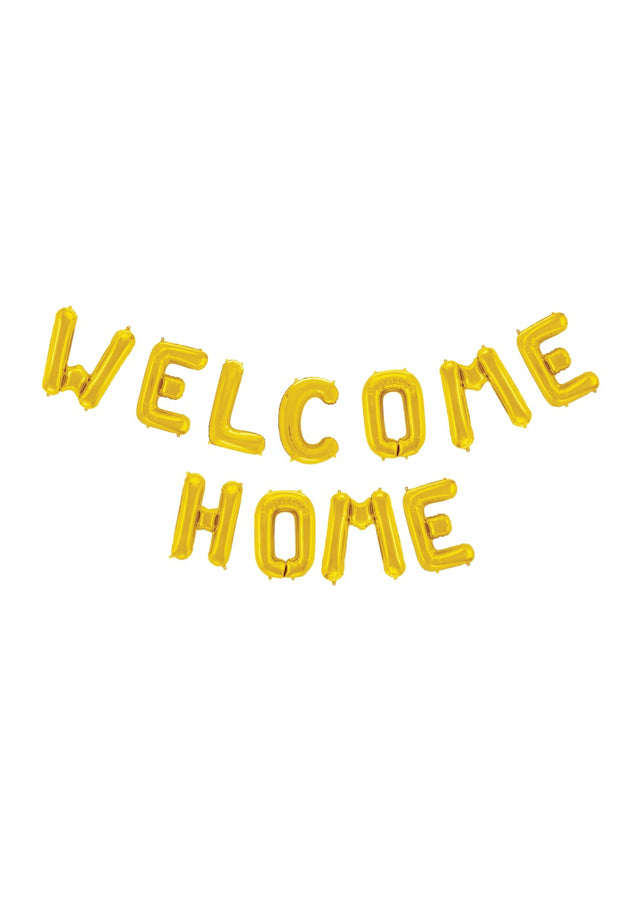 Folieballon - 40 cm - Welcome Home - goud
