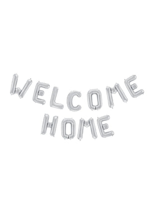 Folienballon - 40 cm - Welcome Home - Silber