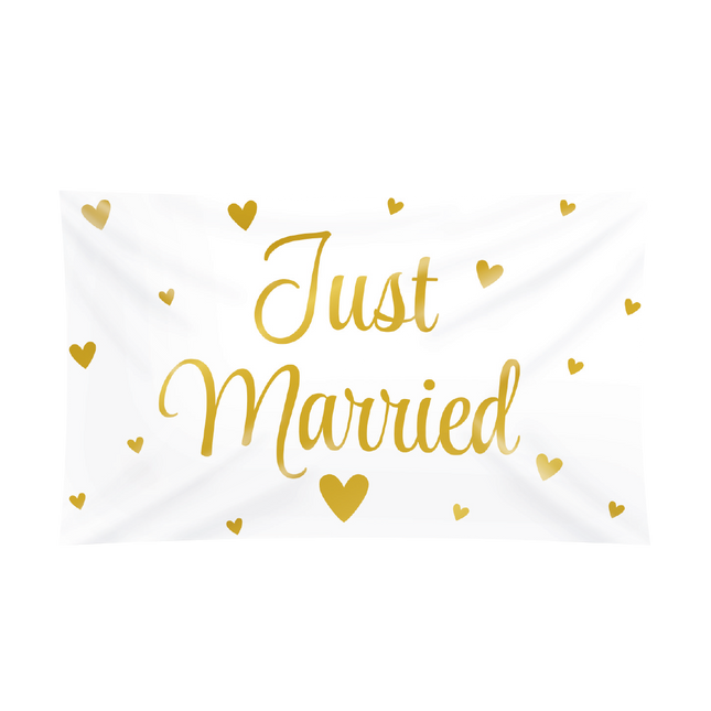 Vlag Just Married - 90 x 150 cm
