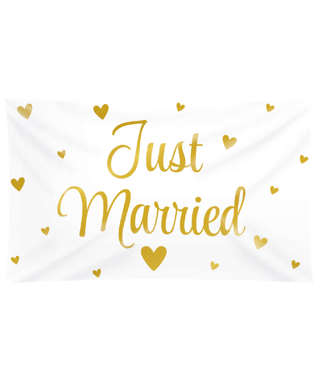 Vlag Just Married - 90 x 150 cm