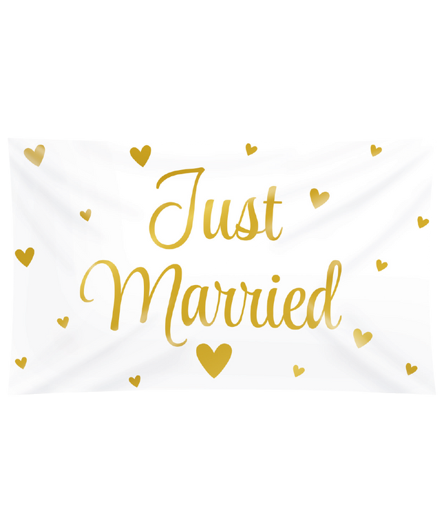 Vlag Just Married - 90 x 150 cm