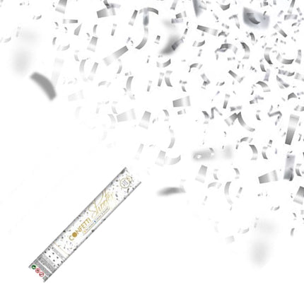 Confetti shooter - 30 cm - zilver