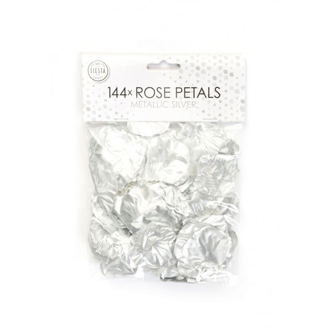 Rozenblaadjes zilver metallic (144 stuks)