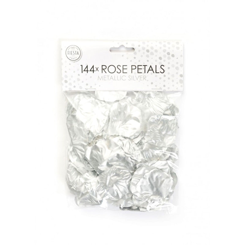 Rozenblaadjes zilver metallic (144 stuks)